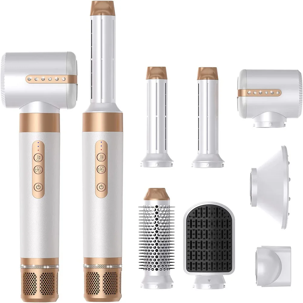 Blow Dryer Brush Set, 7 in 1 Hair Styling Tools 110000 RPM High Speed Ionic Hair Dryer