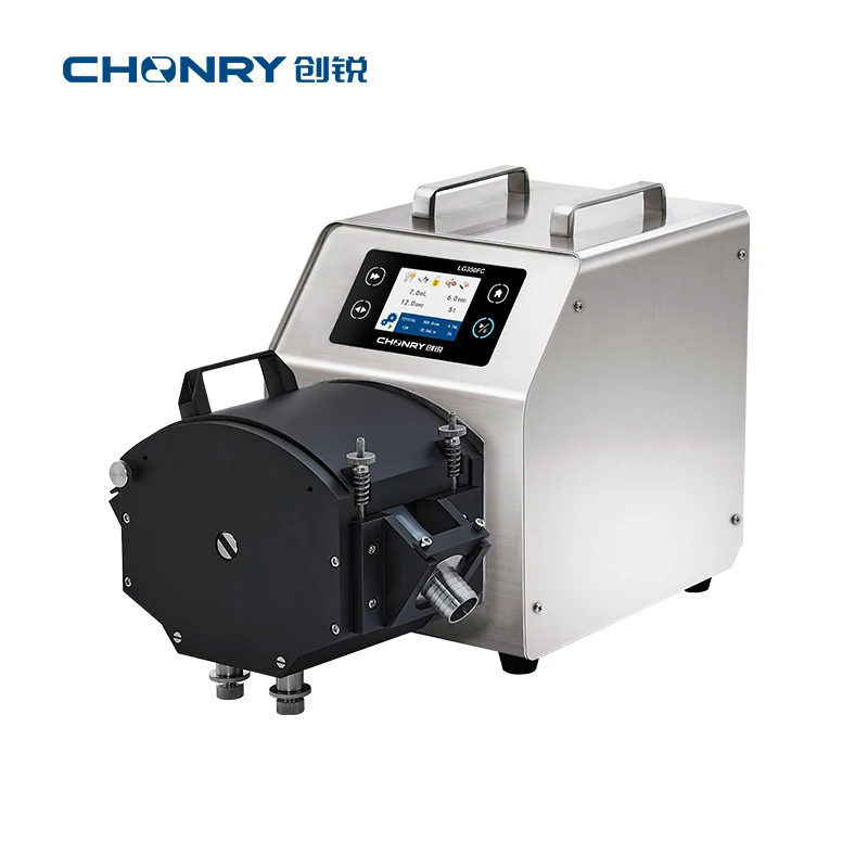 CHONRY LG350FC lab industrial peristalt pump filling machine 220V high flow serve motor transfer liquid