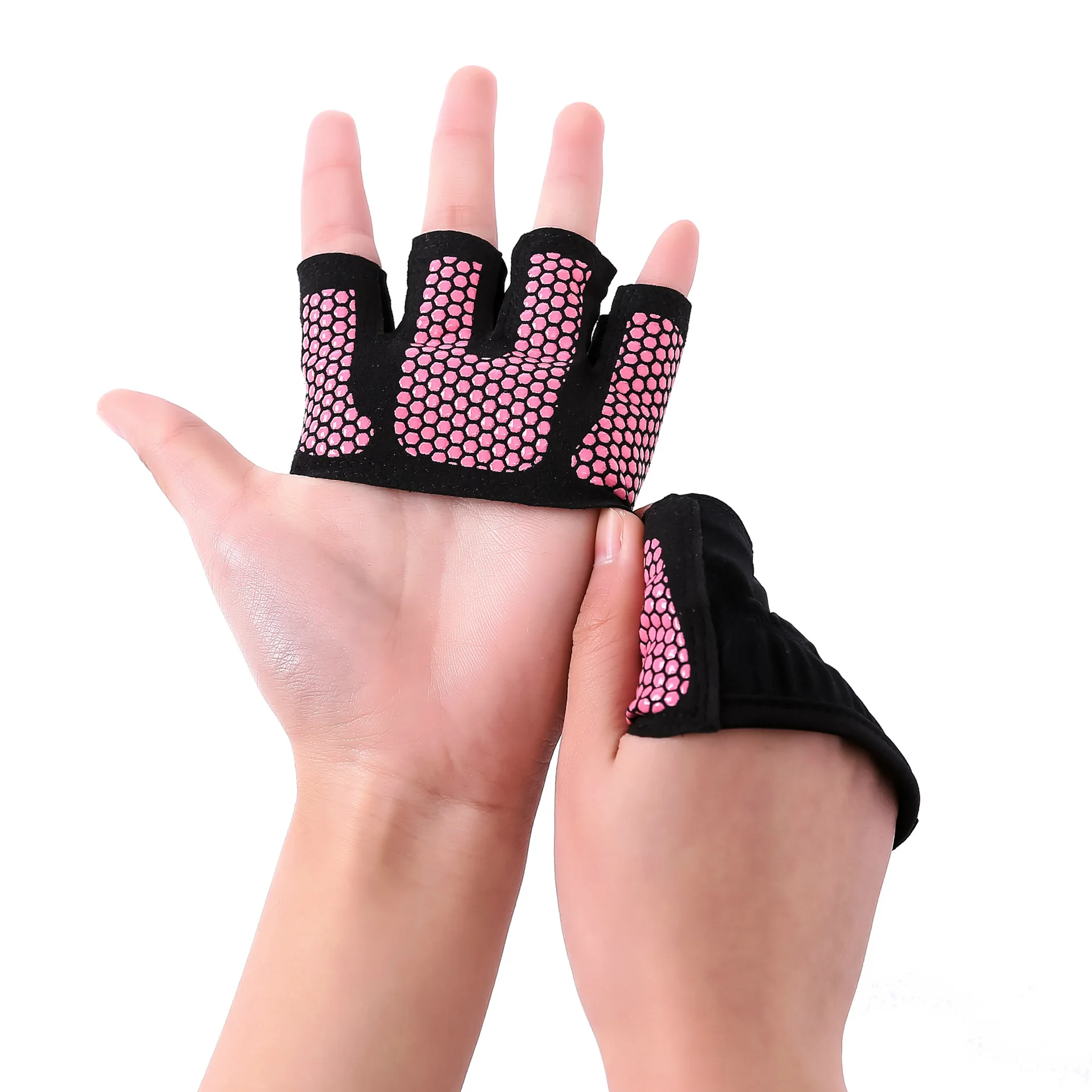 
Fitness Half finger gloves Non slip Exercise fitness gloves men women General purpose Four-finger Weight lifting gloves 