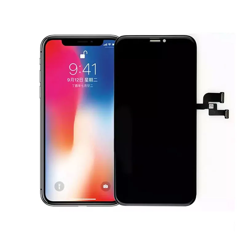 Заводской Черный Сменный ЖК-экран 5 8 дюйма для мобильного телефона Iphone X сменный с сенсорным дигитайзером в