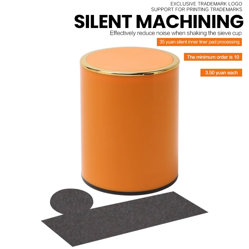 New arrival quality ABS plastic dice cups box bottom edge electroplated roller dice dice cup casino for KTV/night club