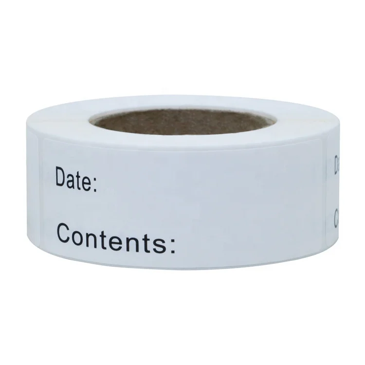 Hybsk Waterproof Food Storage Labels Freezer & Refrigerator Freezer Labels 1 x 3 Inch Label 300 Per Roll