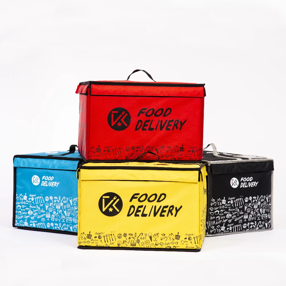 Tarpaulin Aluminum Grocery Cool Carry Food Delivery Bags Reusable Thermal Insulated Cooler Bag