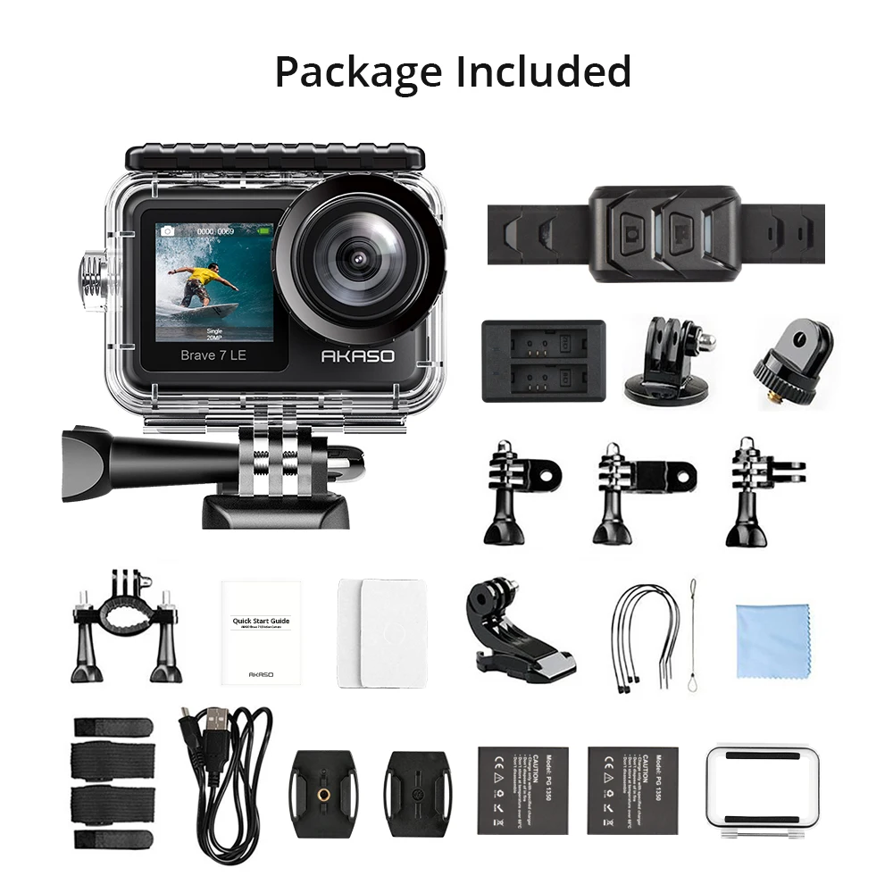 Недорогая Спортивная Экшн-камера Akaso OEM на заказ 2 7 k 4k 8k v50 PRO SE Elite ek7000 панорамная 30 60 120 кадров в секунду маленькая Водонепроницаемая