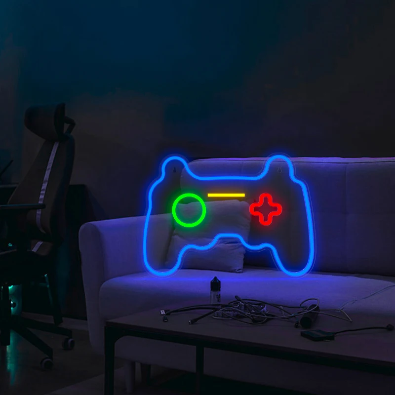 Joypad Game Controller LED Neon Sign with Plastic