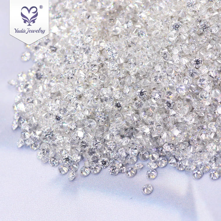 Yadis 1 carat round loose moissanite diamond wholesale price 0.8mm to 3.0mm small size round white DEF moissanites
