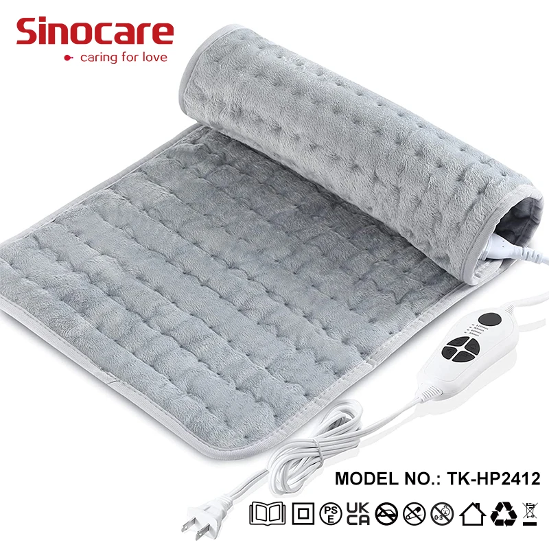 
SINOCARE 6 Temperature Settings Customized Electric Menstruation Heating Pad For Period Pain Heat Pads Reusable Warming Pad 