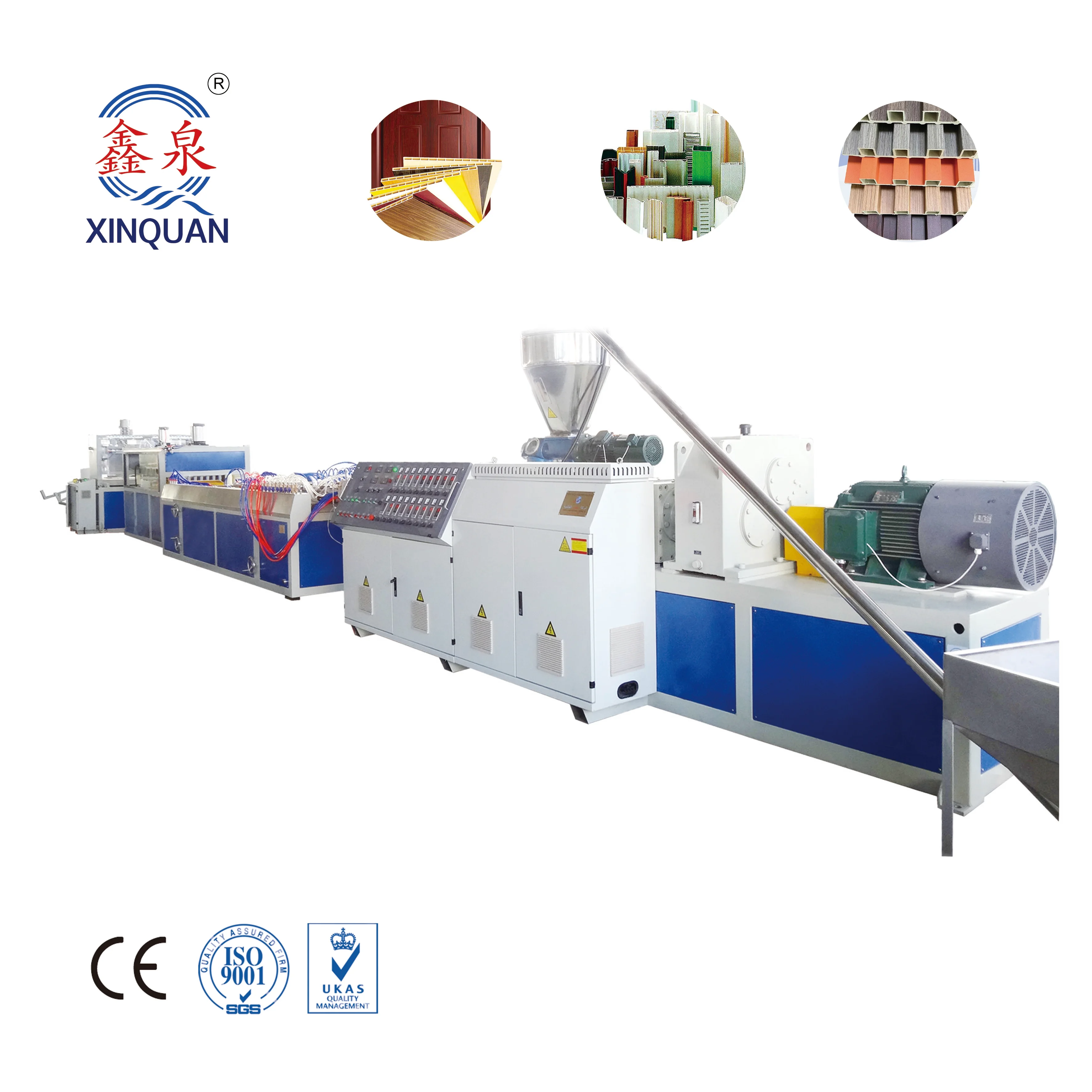 Plastic Extruding Machine For PVC,WPC,PE,PP Wood (foamed) wide Door Board Profile Production Line