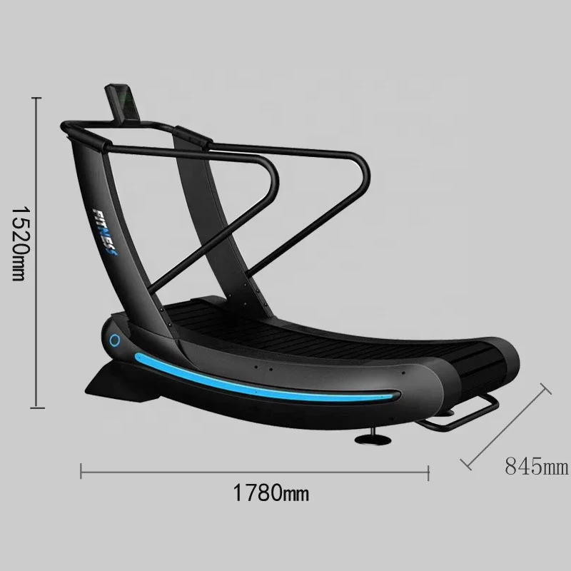 commercial self- generated curve treadmill gym running equipment Curved treadmill