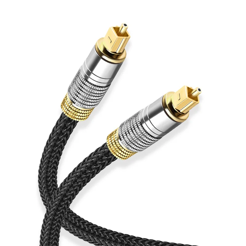 High Quality Gold Plug Digital Fiber Optical Audio Toslink Cable 1/1.5/2/3/5M