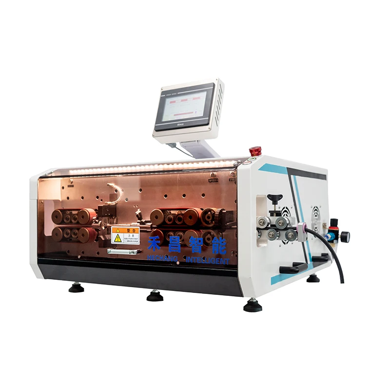 Hc-608f3 Sheath Cable Wire Cutting Stripping Machine Connect with Wire Coiler and Prefeeder Machine