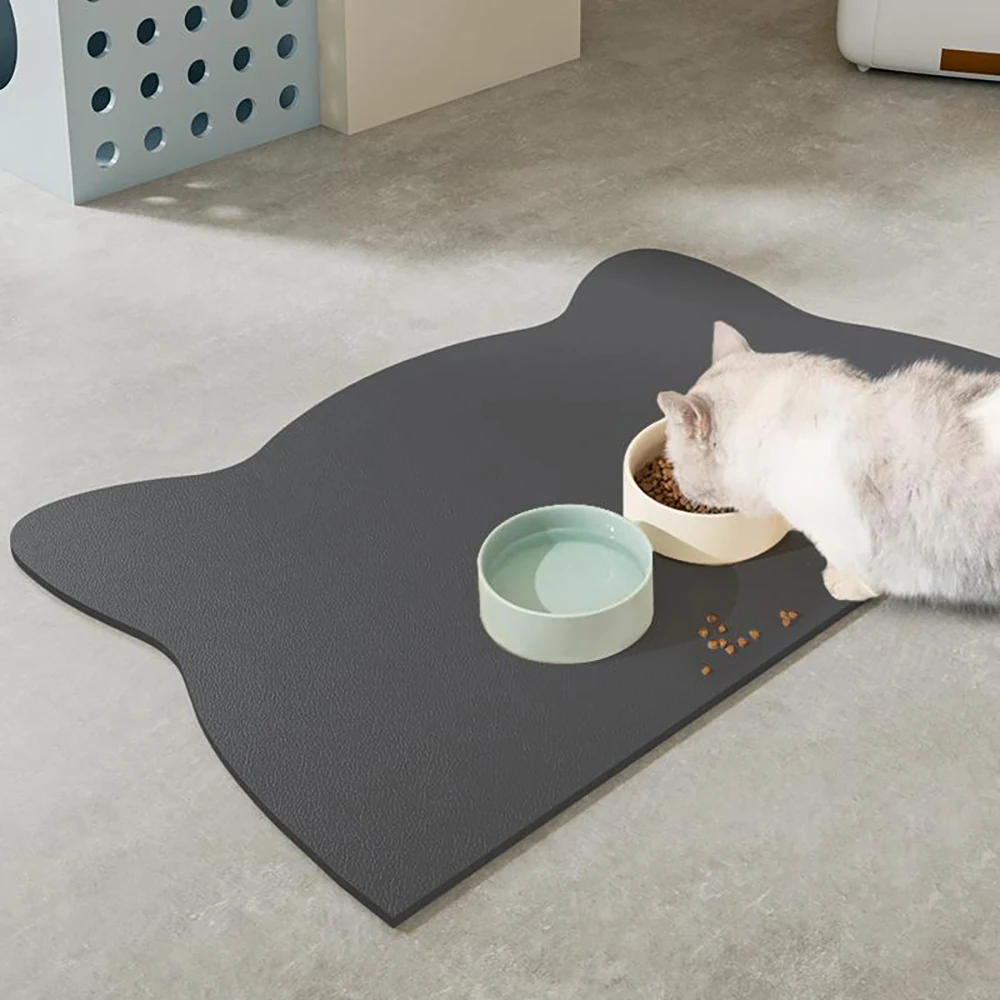 Diatomaceous Earth Super Absorbent Instant Dry Durable Non-Slip Bottom Stand Dry Diatomite Pets Feeding  Mat Cartoon Shape