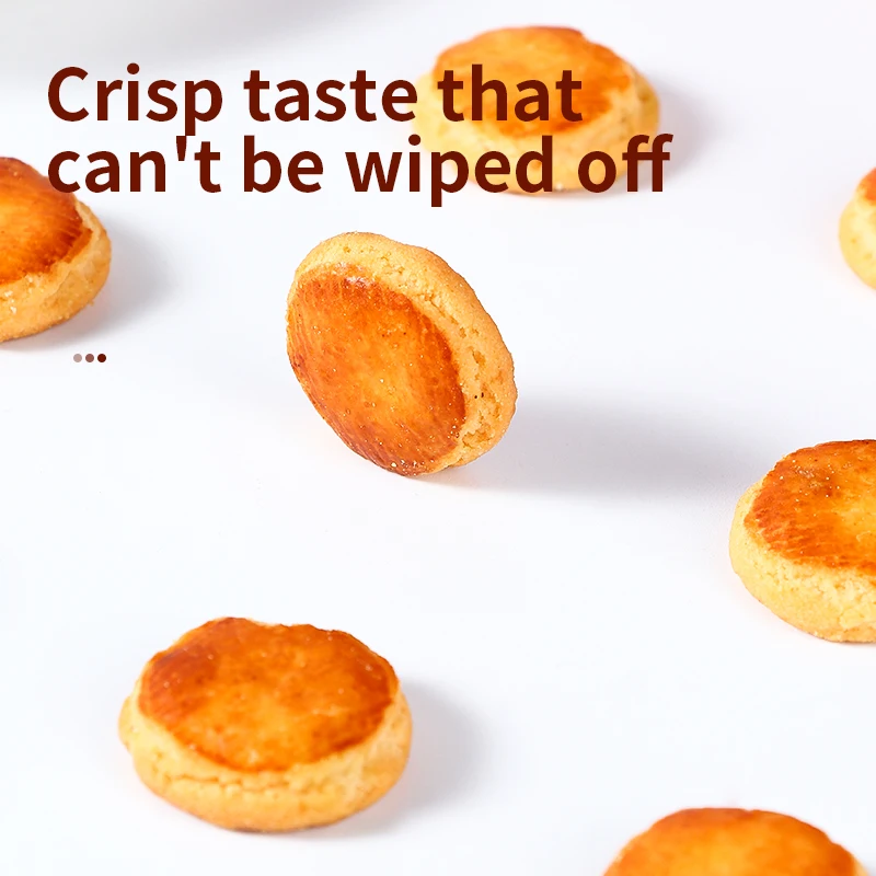 Customized Crispy Crackers Matcha Green Tea Flavor Cheese Cookies Afternoon Snack 5kg