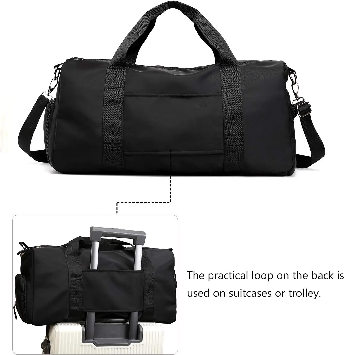 with shoe compartment duffle bag classification convenience saves space for travel