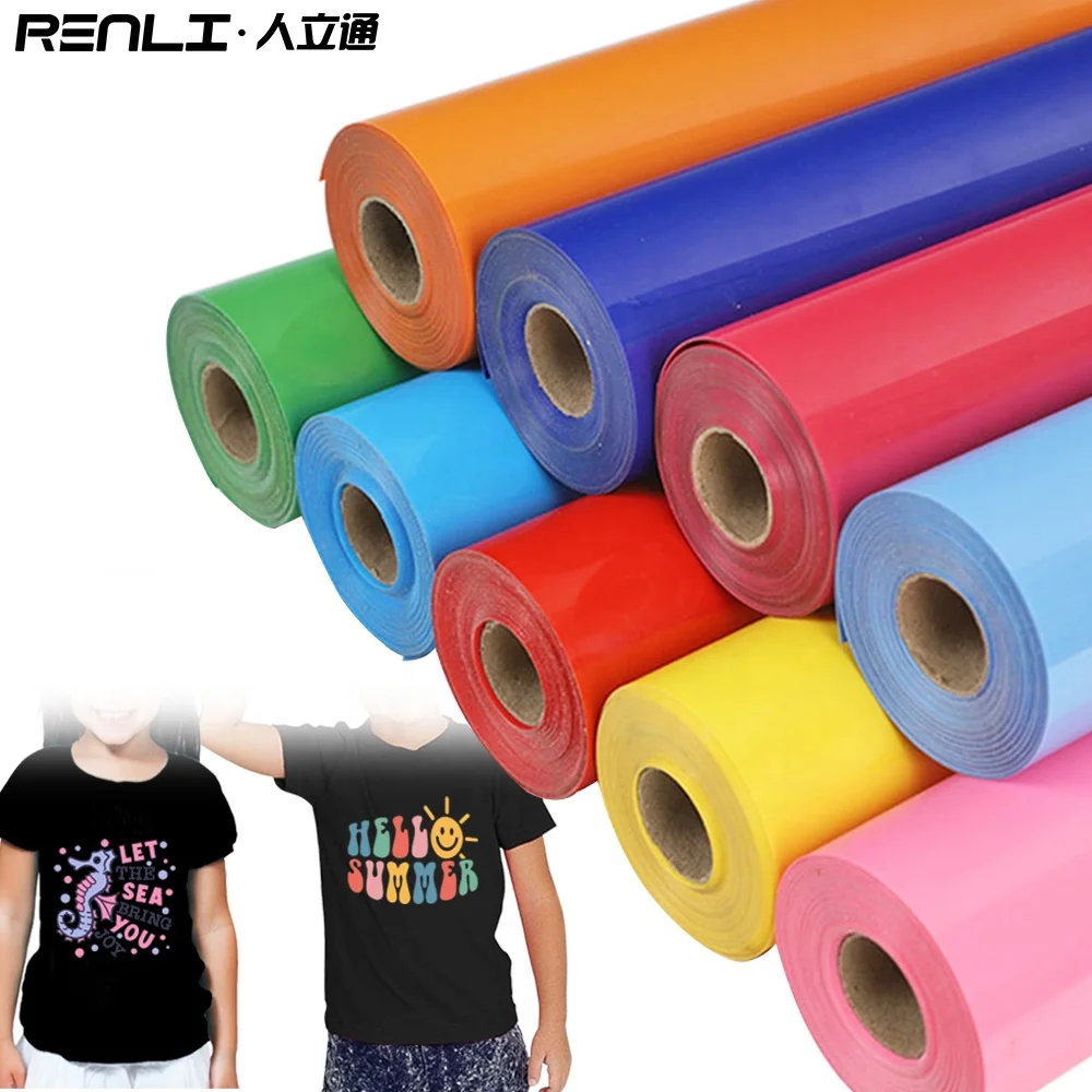 Best brand htv cutting vinyl flex PVC glossy with sticky heat transfer textile vinyl flex for clothing printing