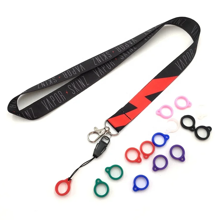 
Wholesale recycle material custom vape pen lanyard with ego ring 