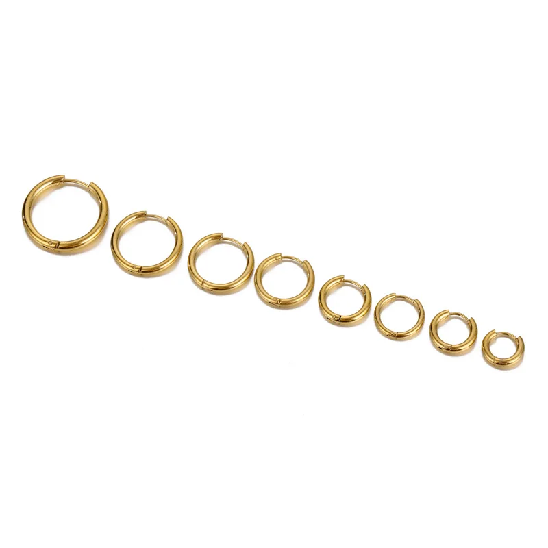 Fashion 1pc Women Man Piercing Ear Cartilage Tragus Simple Thin Circle Ear Buckle Stainless Steel Small Huggie Hoop Earrings