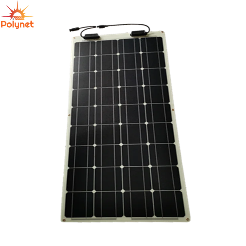 
Polynet Mono Flexible Solar Panel 100w 18v dc Pv Panels Use 12v Solares Module for Solar Charger Panel System 