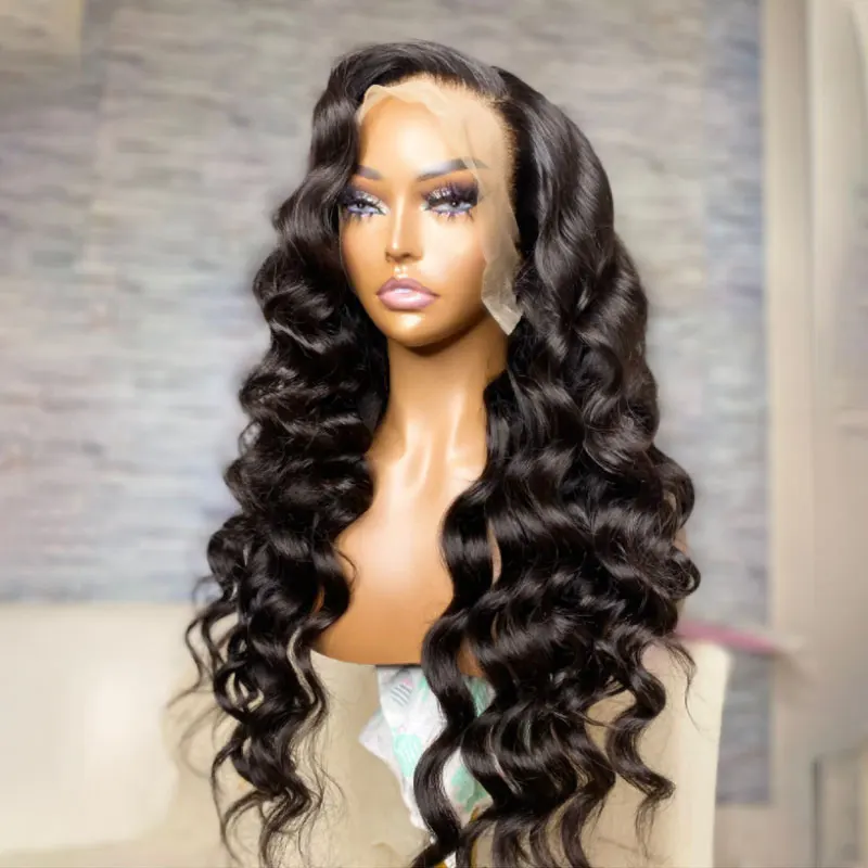 Wholesale Cheap Loose Wave Human Hair 360 Hd Full Lace Front Wig Raw Indian Virgin Human Hair Lace Frontal Wigs For Black Women