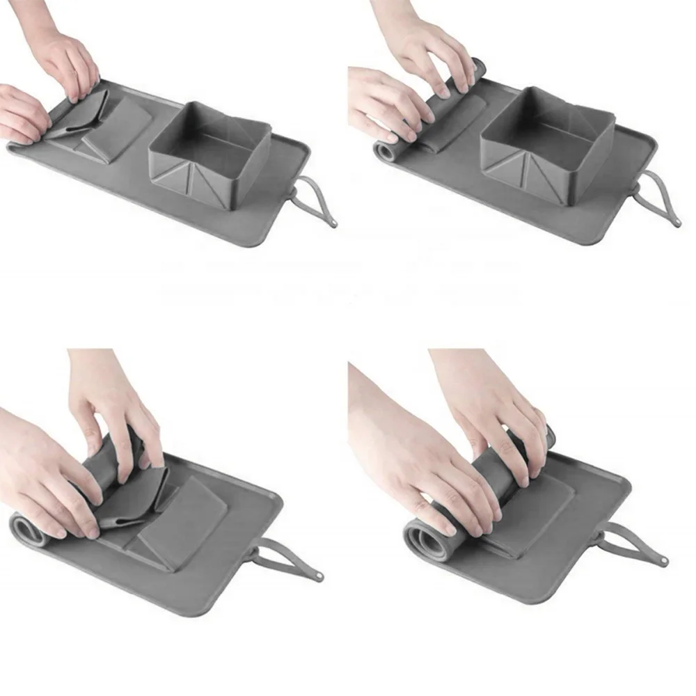 
Eco-friendly collapsible portable food grade silicone pet bowl pet bowls feeders 