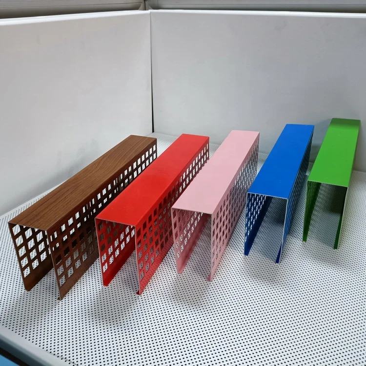 suspended metal perforated ceiling profile interior decor false ceiling design for hall meeting room restaurant house