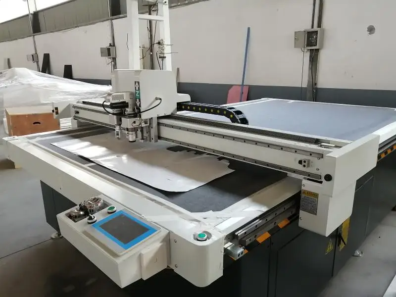 flatbed leather pattern cutting plotter cardboard box sample making machine for garment