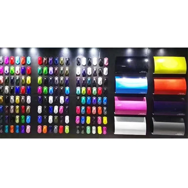 Display Design Layout Speed Shapes Big Sample Paint Car Model Paint Metal Display Wall