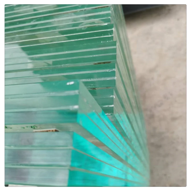 Clear or Colored 16mm 30mm Tempered Laminated Triplex Glass Price For Walkway Floor