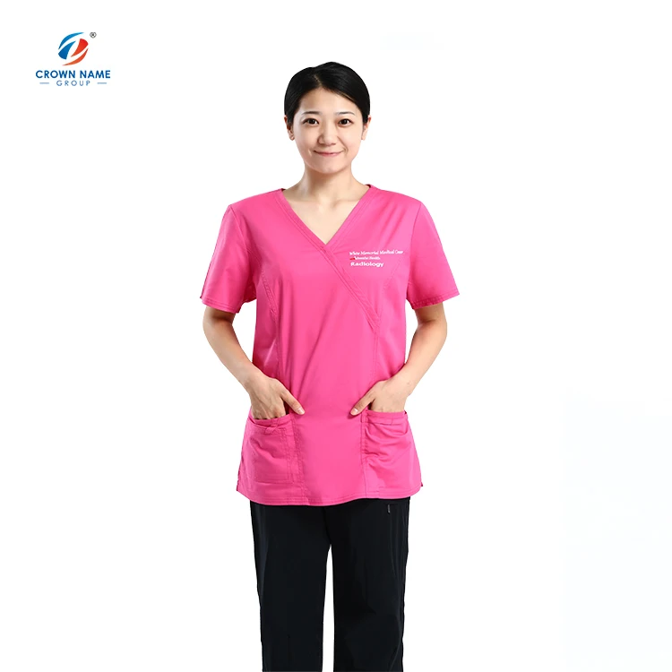 Wholesale nursing medical clothing scrub tops printed uniform