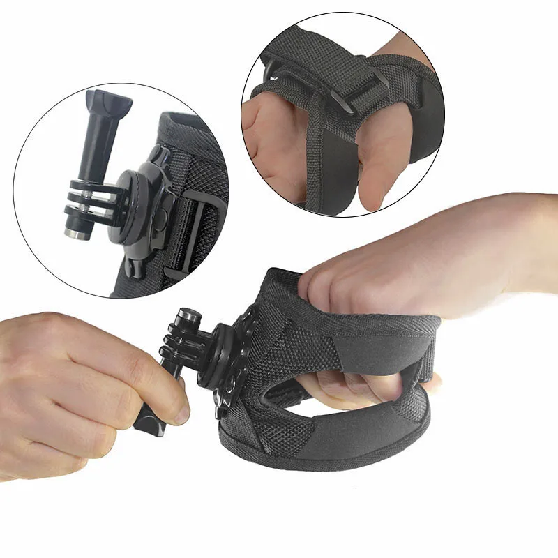 New 360 degrees Rotation Protection Hand Wrist Strap Mount For GoPro Hero 10 9 8 7 6 5 4 3+ 3 for Go Pro