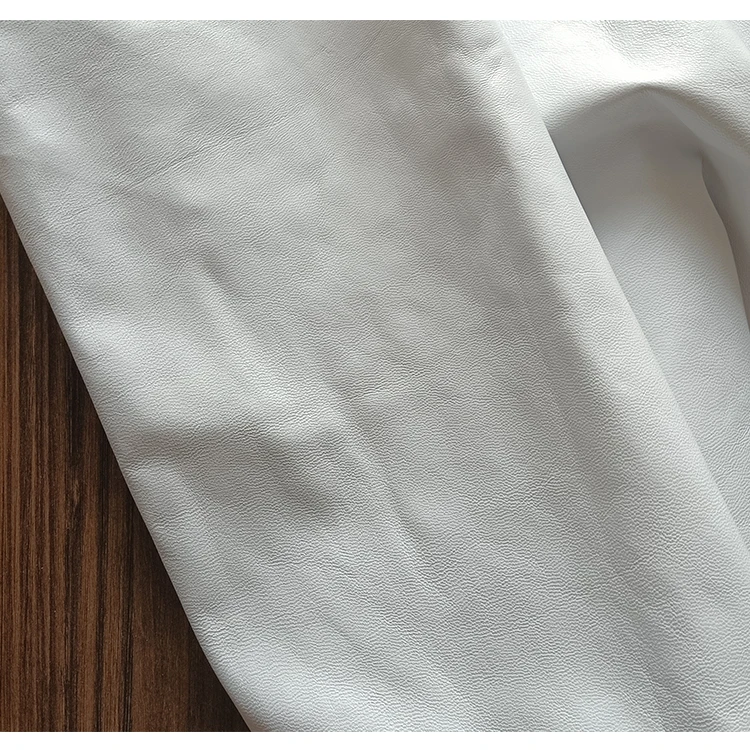Custom design good quality goat skin white color leather fabric for gloves