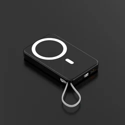 Mini 10000mAh Out Power Supply with Battery Indicator Light  Supper SLIM New Interface Upgrade Lanyard Power Bank With Cable