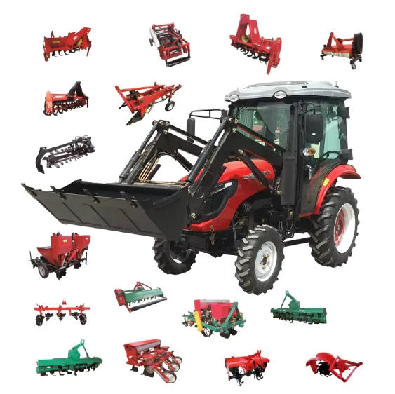 Small Farm Tractor 4x4 Farm Tractor 25HP 30HP 40HP 50HP 60HP 70HP Utility Tractor with Front End Loader