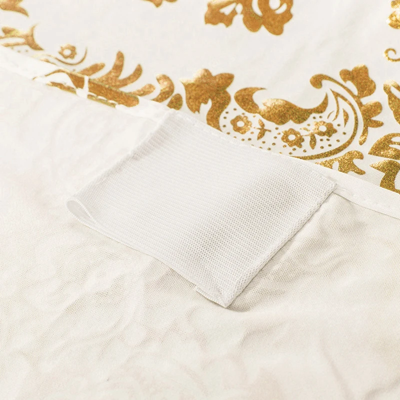 Bverionant Amazon Aliexpress Hot Event Bronzing Hotel Dining Stamping Flowers Banquet Chair Cover Folding Wedding Chair Covers