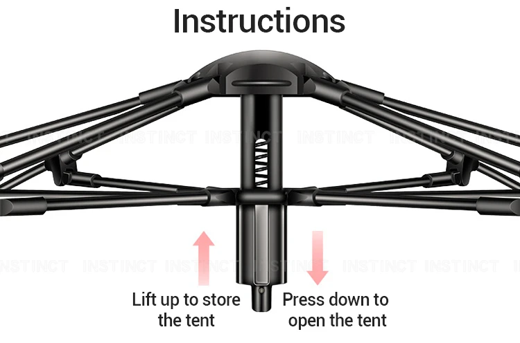 INSTINCT Outdoor camping pop up tent accommodate 3-4 people speed open automatic tent