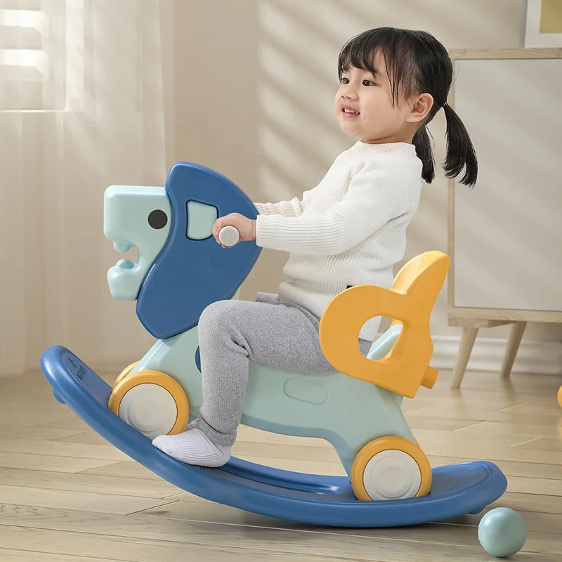 Newest popular design animal style children indoor rocker car playground rider rocking horse toy baby chair baby rocker