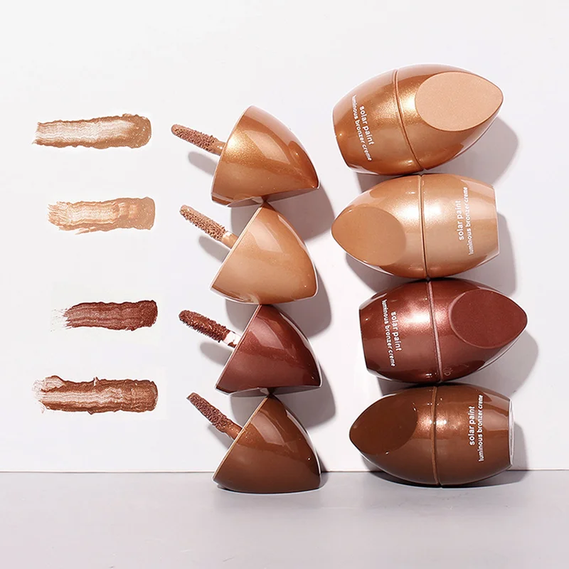 Custom Private Label Vegan Waterproof Body Liquid Holographic Highlighter Makeup Poreless Contour Cream Bronzer