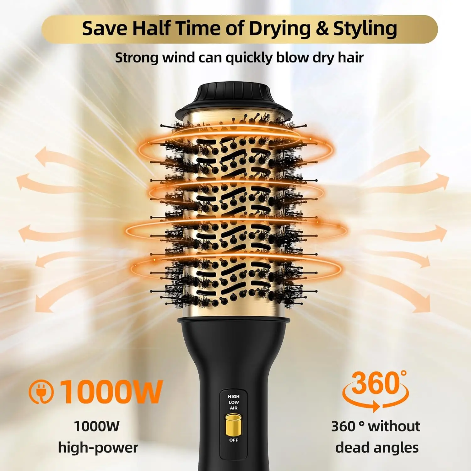 SMET Original One Step hair dryer brush and Volumizer hot air brush 1000W blow Styler for Drying