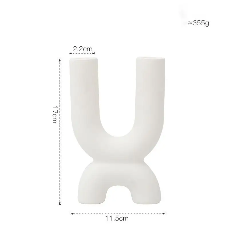 Hot Sale Modern Style  ceramic candle holder handmade taper candle holder ceramic candlestick for wedding home table decoration
