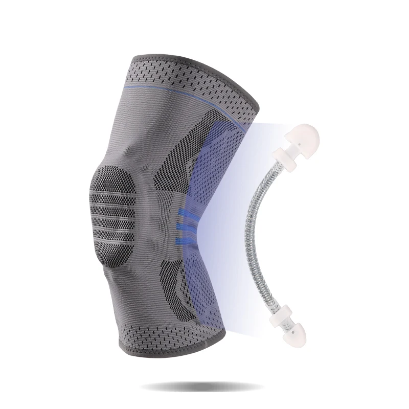KS-2173#Compression Knee Sleeve Knee Support with Side Stabilizers and Patella Gel Pads for sports