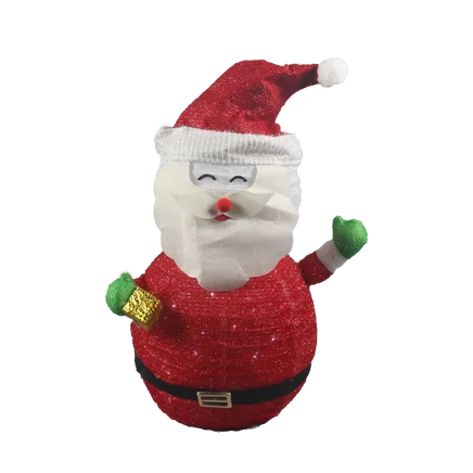 
NEW STAR LIGHTING LED Christmas textile foldable lovely cute santa decoration light for indoor and outdoor use 