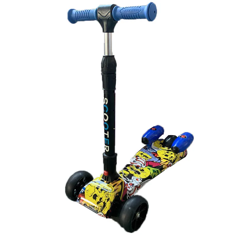 2022 изготовленный на заказ дешевые 3 колеса электрический складной самокат электрический спрей пузырь Детский самокат для детей ясельного возраста ножной скутер