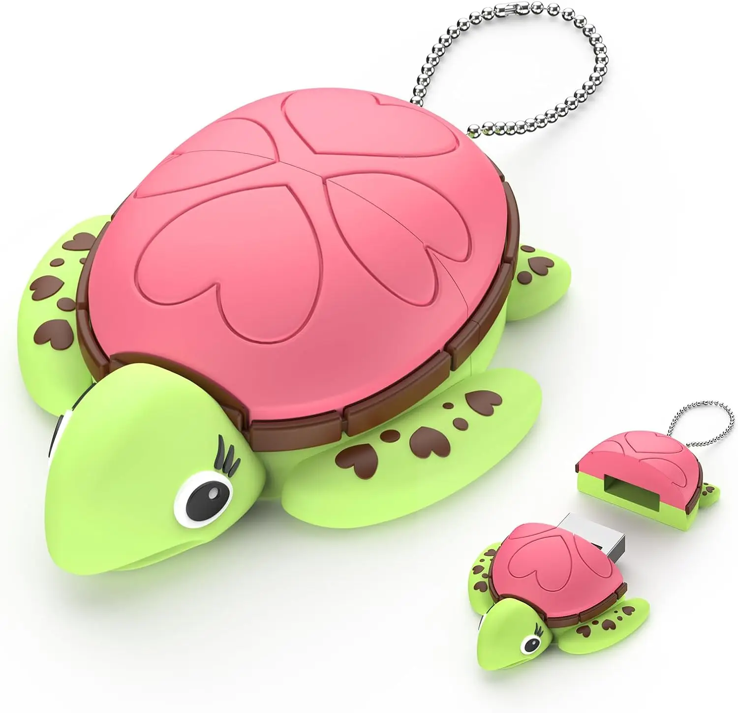 Gitra Thumb Drive 64GB Cute USB Flash Drive Keychain 64G Novelty Baby Sea Turtle USB 2.0 Memory Stick Pendrive for Gifts