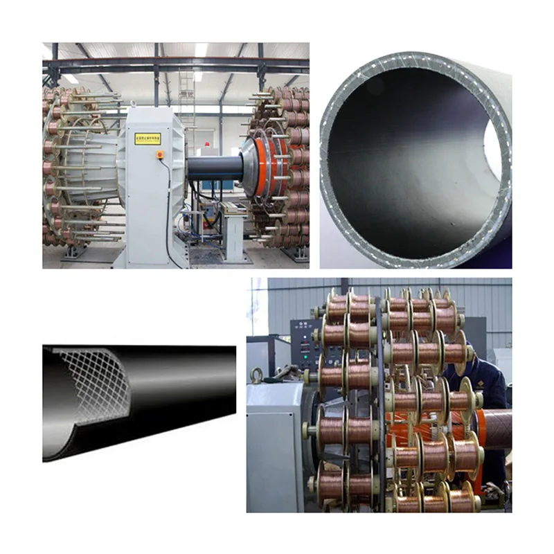 Большой диаметр HDPE 1000 мм 800 200 1.0MPa каркас пластиковая композитная стальная проволочная сетка труба