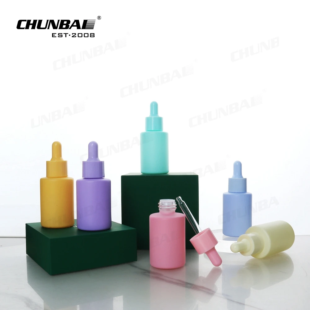 Low Price Luxury Unique Empty Crystal Frosted Custom Labels Round 10Ml 50Ml Glass Dropper Essential Oil Bottle Packaging