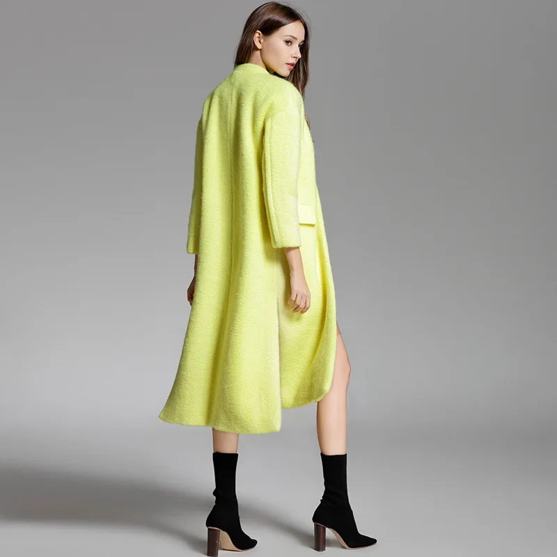 Ladies Winshirtool Cblazersgray Whites Wool Coblazerhionable and Comfortable Wool Coat Ble Wool Coat Fleece Casual Woven Long