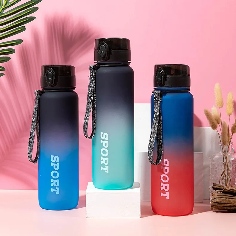 Frosted Plastic Water Cup Outdoor Bicycle Riding Kettle Sports Fitness Space Cup Mountaineering Water Bottle