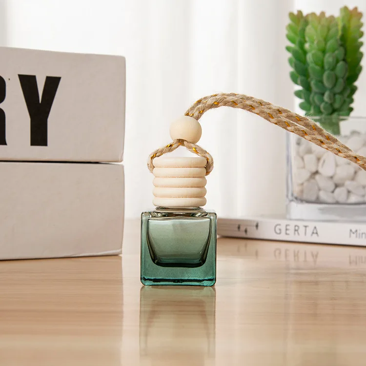 Premium Quality 8 ML Empty Thicken Glass Bottle Hanging Multi-Color Car Air Freshener For Adding Essential Oil