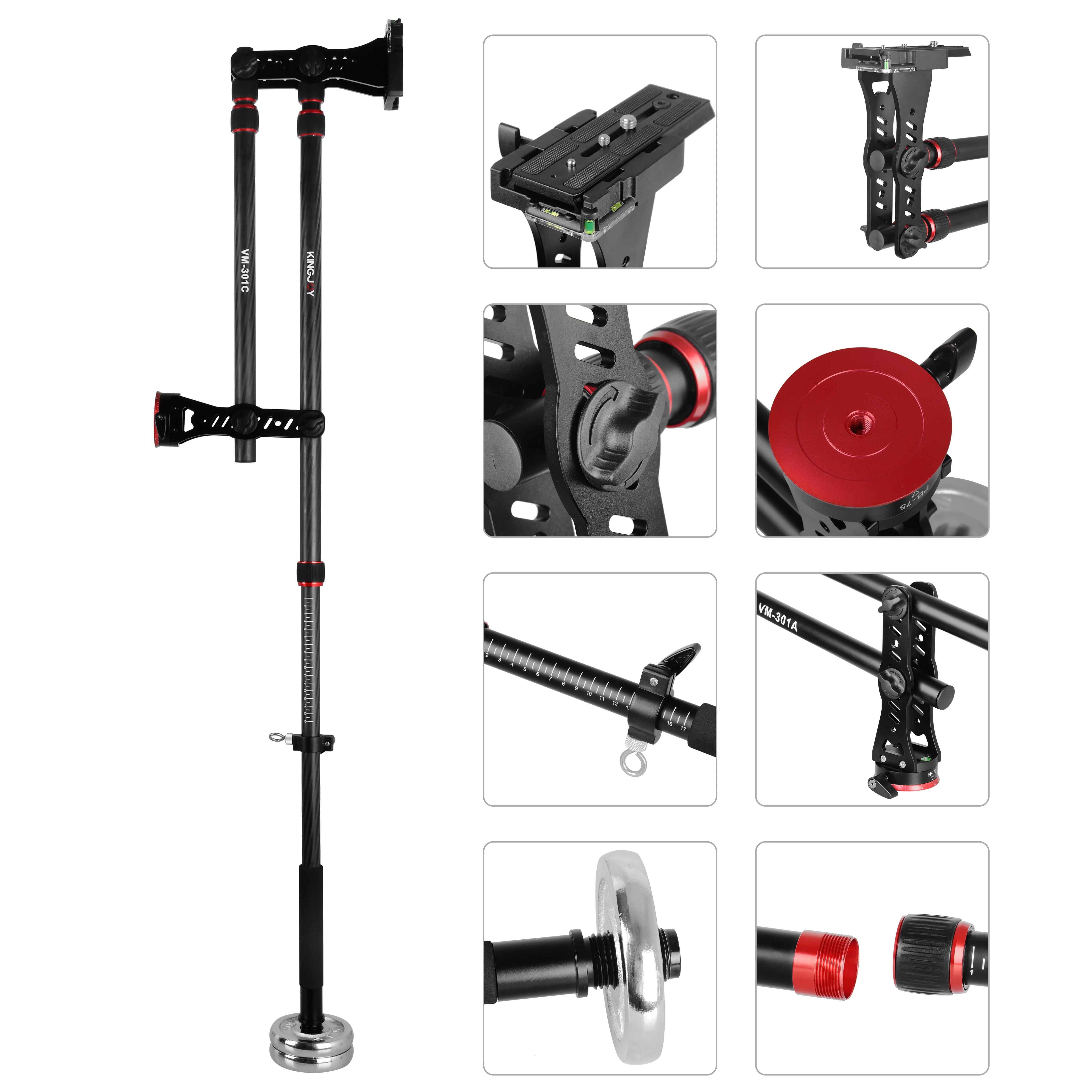 Kingjoy Professional multifunctional Mini jib crane VM-301 for Filmmaker Making Fluid video with competitive low price