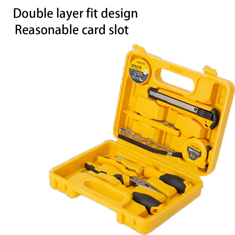 8 Pcs Tool Sets General Household Hand Tool Kit Vde Insulated Household Repair Tool with Plastic Toolbox Storage Case